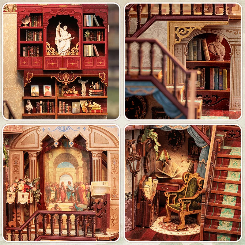Wooden 3D Puzzle DIY Book Nook Kit Miniature Mystery Thriller