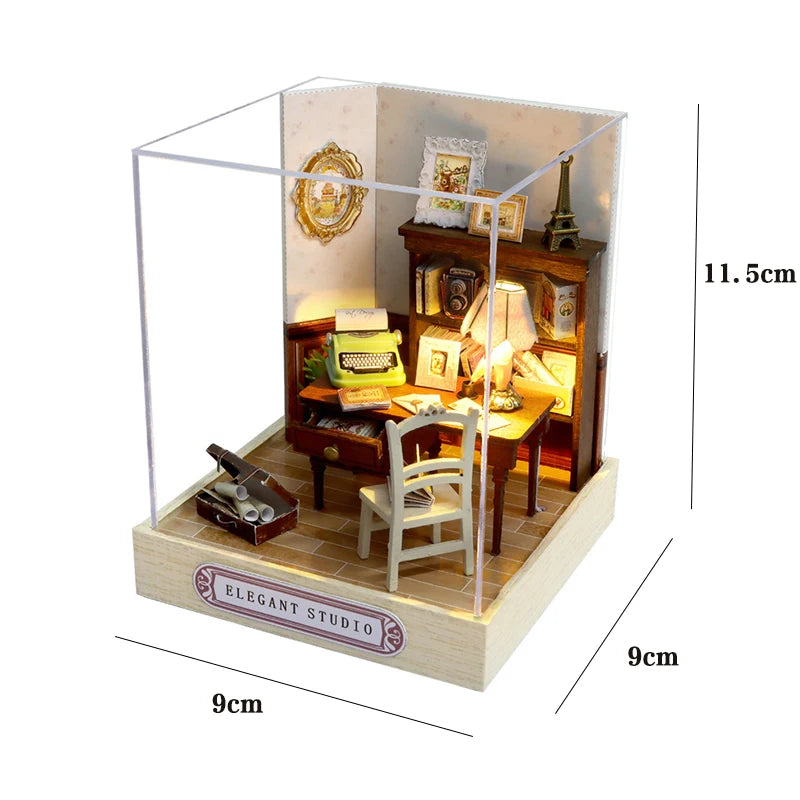 Miniature DIY Doll House Streetshouse 3D Puzzle Building Assembly Kit