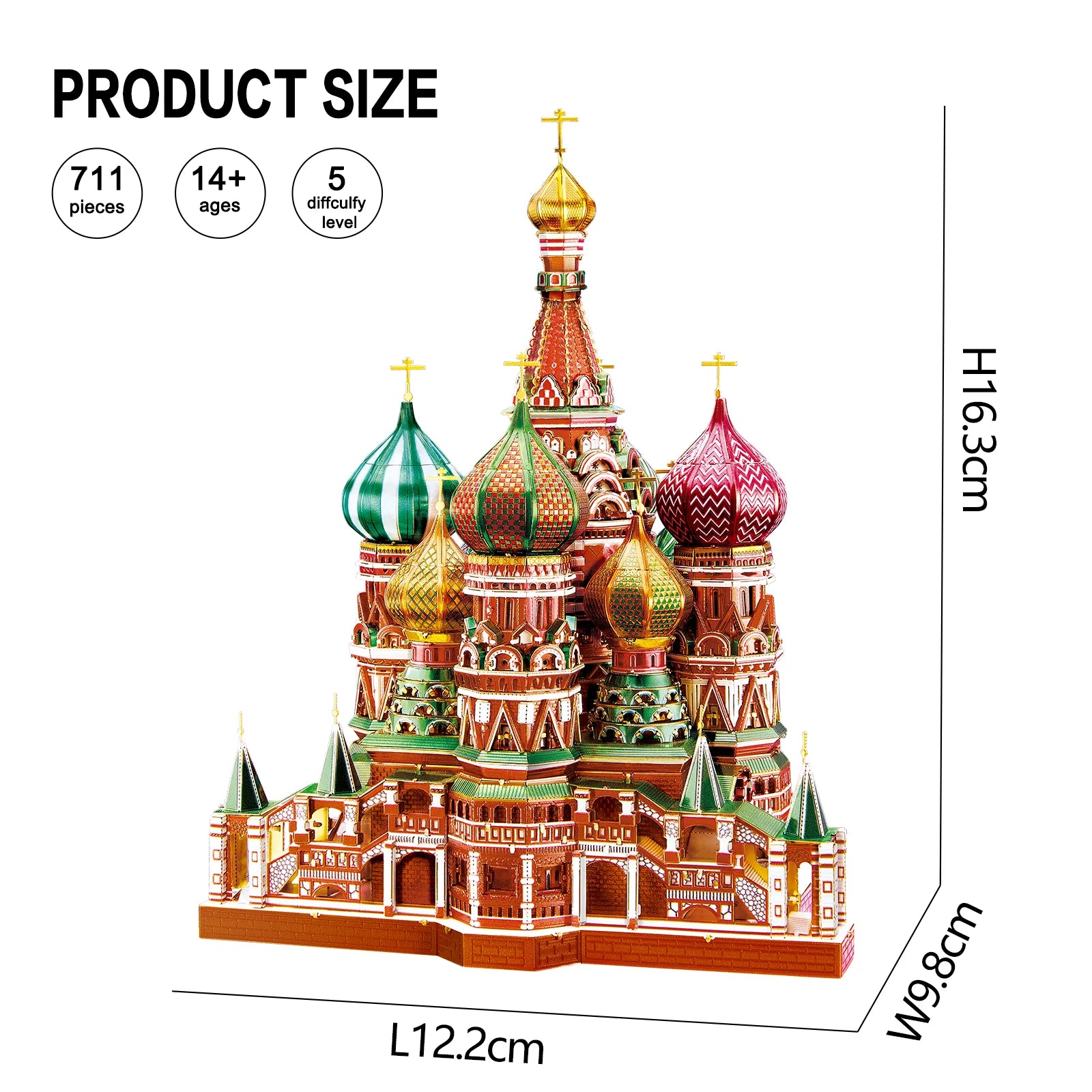 3D Metal Puzzle Saint Basil's Cathedral Model Building