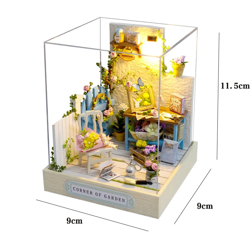 Miniature DIY Doll House Streetsview 3D Puzzle Building Assembly Kit