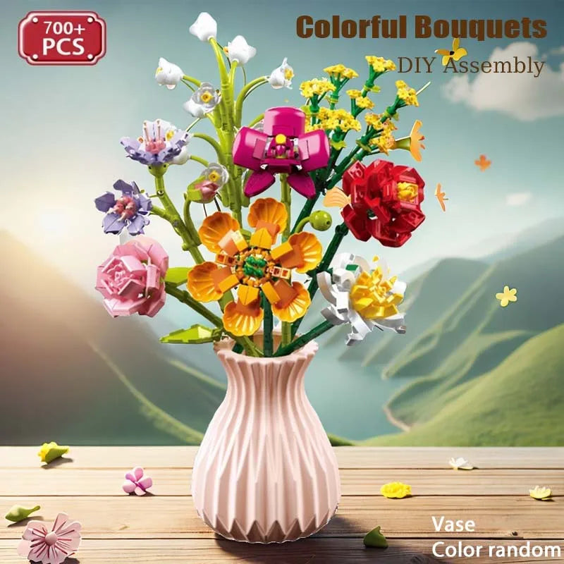 752PCS Spring Eternal Flower Bricks with Vase
