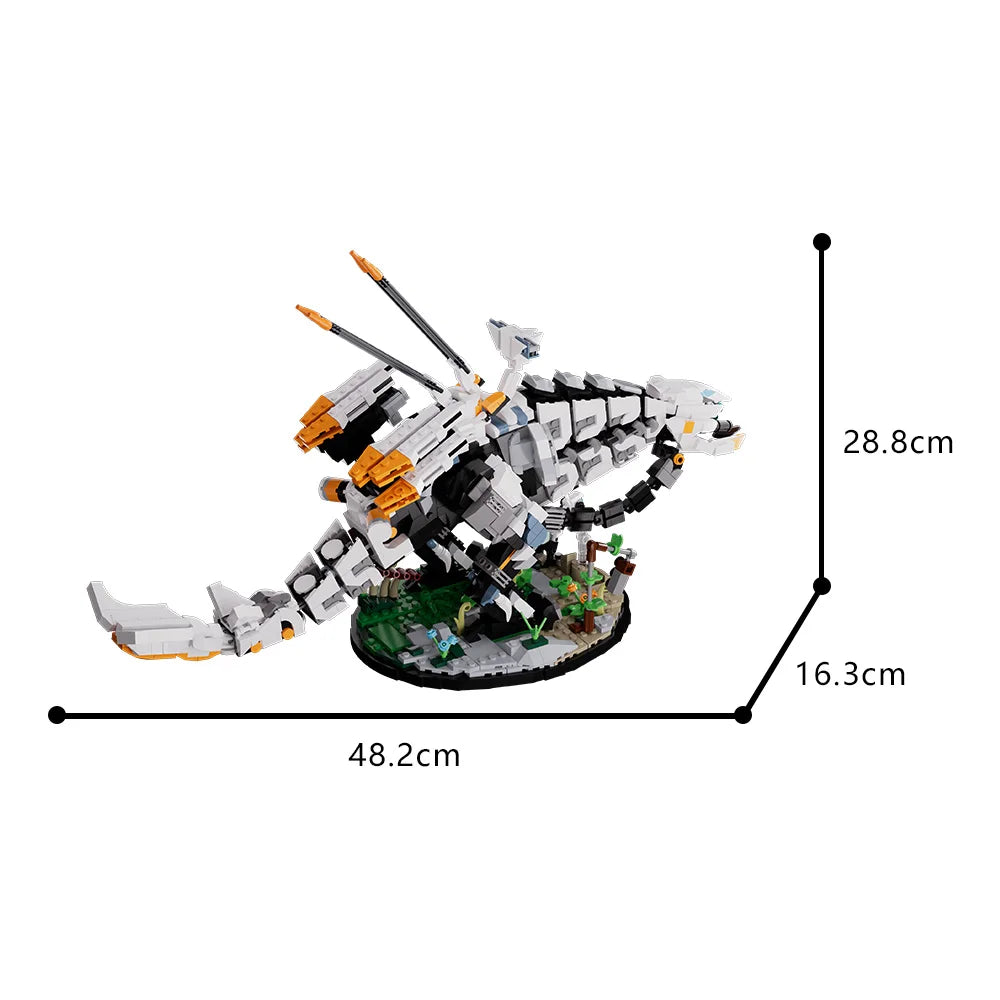 1876PCS MOC Horizons Zero Dawned Thunderjaw Forbidden West Monster Bricks Model