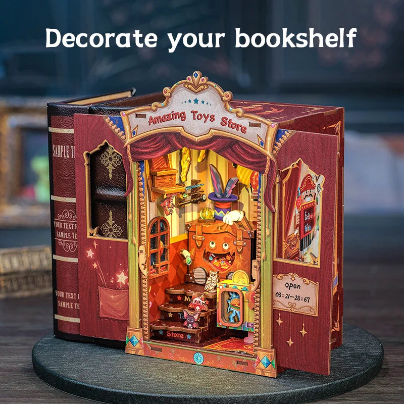 Wooden 3D Puzzle DIY Book Nook Kit Miniature Mystery Thriller