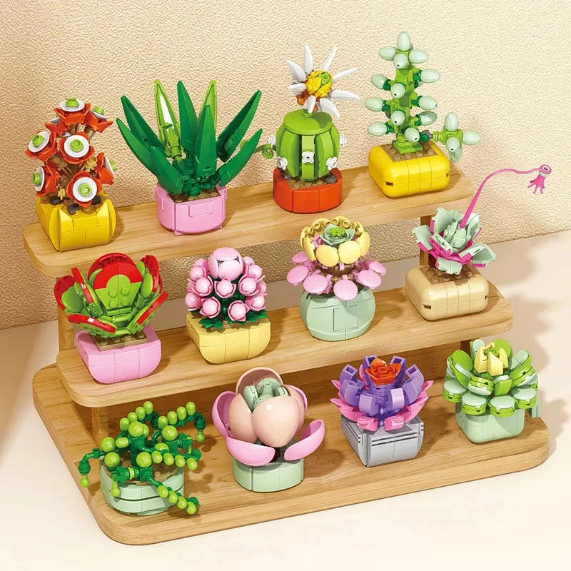 100PCS 10cm Mini Flowers Desert Succulent Collection Potted Plants