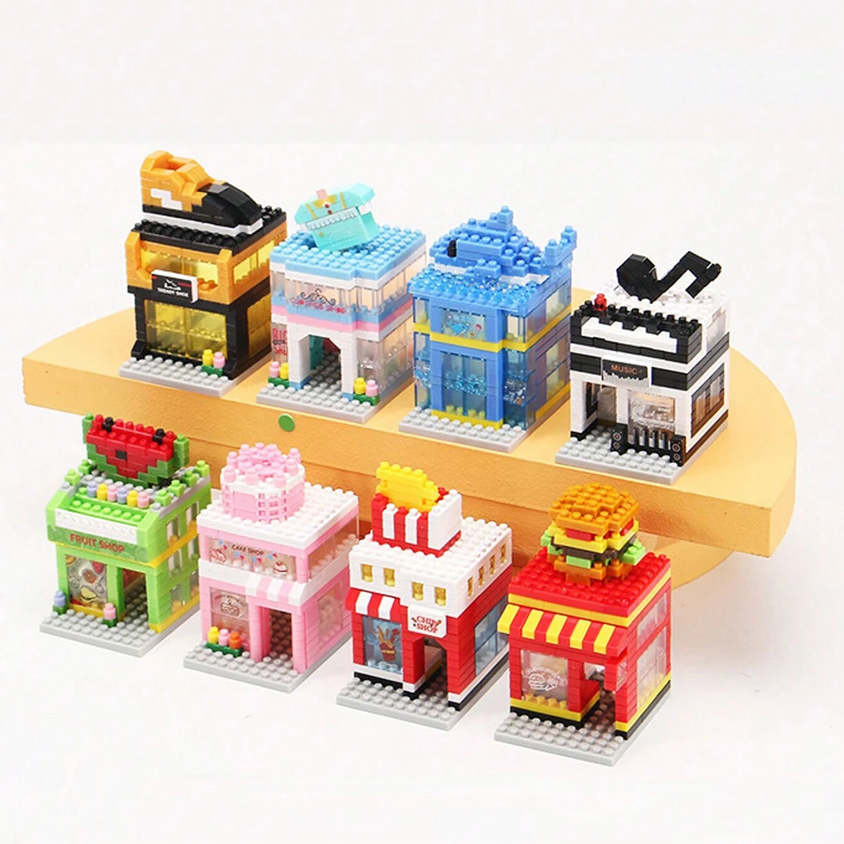 300PCS House Building Mini Blocks City and Shop