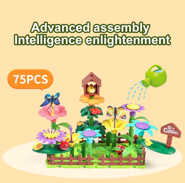 224 Piece Flower Garden Building Toy for Preschoolers