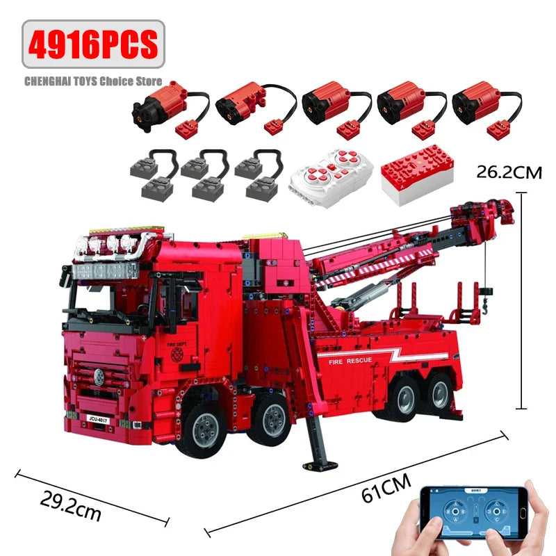 4916PCS Technical Rescue Truck with Control Crane