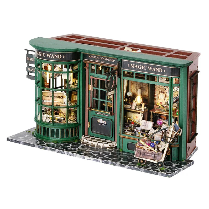 DIY Wooden Retron Magic Ward Dollhouse Miniature Doll House Kit