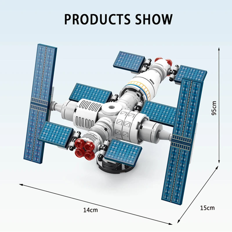 500PCS MOC Aerospaces Manned Rocket Craft Launch Center Space Spacecrafts Aviation Brick Set
