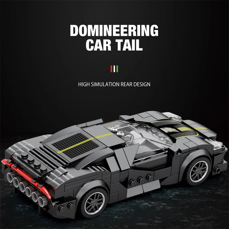 1:24 339PC Black Bugatti Racecar for Kids