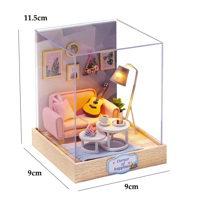 Miniature DIY Doll House Streetsview 3D Puzzle Building Assembly Kit