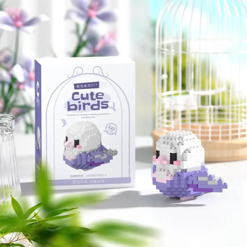 240PCS Kawaii Cute Bird Small Building Blocks Set