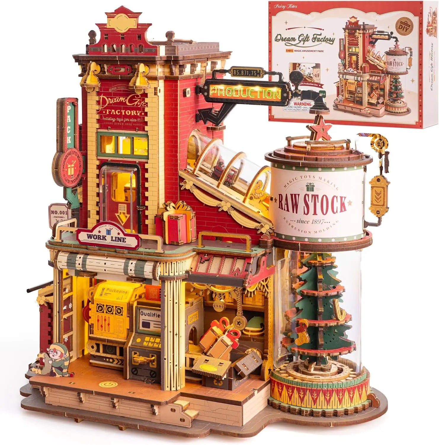 3D Wooden Music Box Christmas Dream Gift Factory