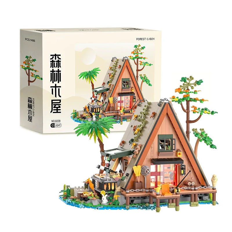 1486PCS Forest TreeHouse building blocks with LED light