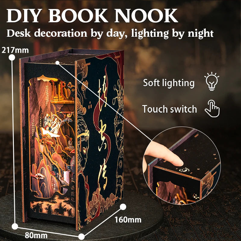 Wooden 3D Puzzle DIY Book Nook Kit Miniature Mystery Thriller