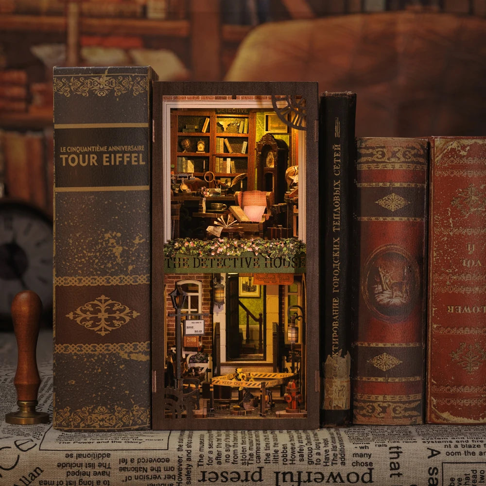 Wooden 3D Puzzle DIY Book Nook Kit Miniature Mystery Thriller