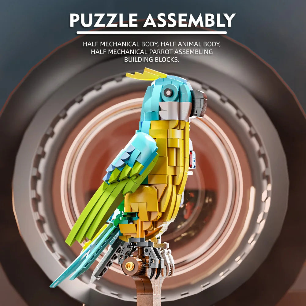 688 PCS Parrot Building Blocks Kit Bird Animal Model