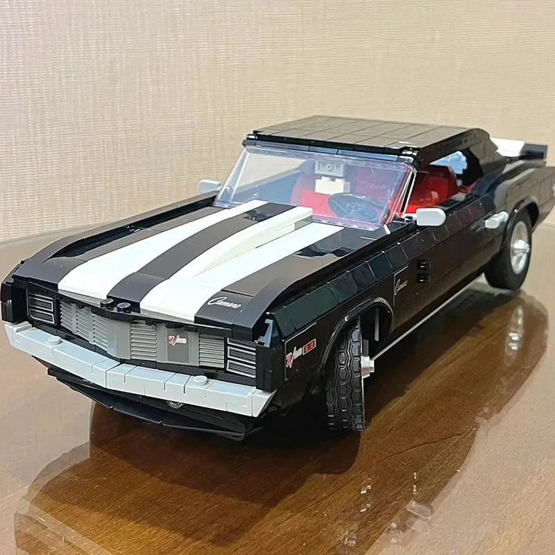 1456PCS Technical Black Vintage Racing car