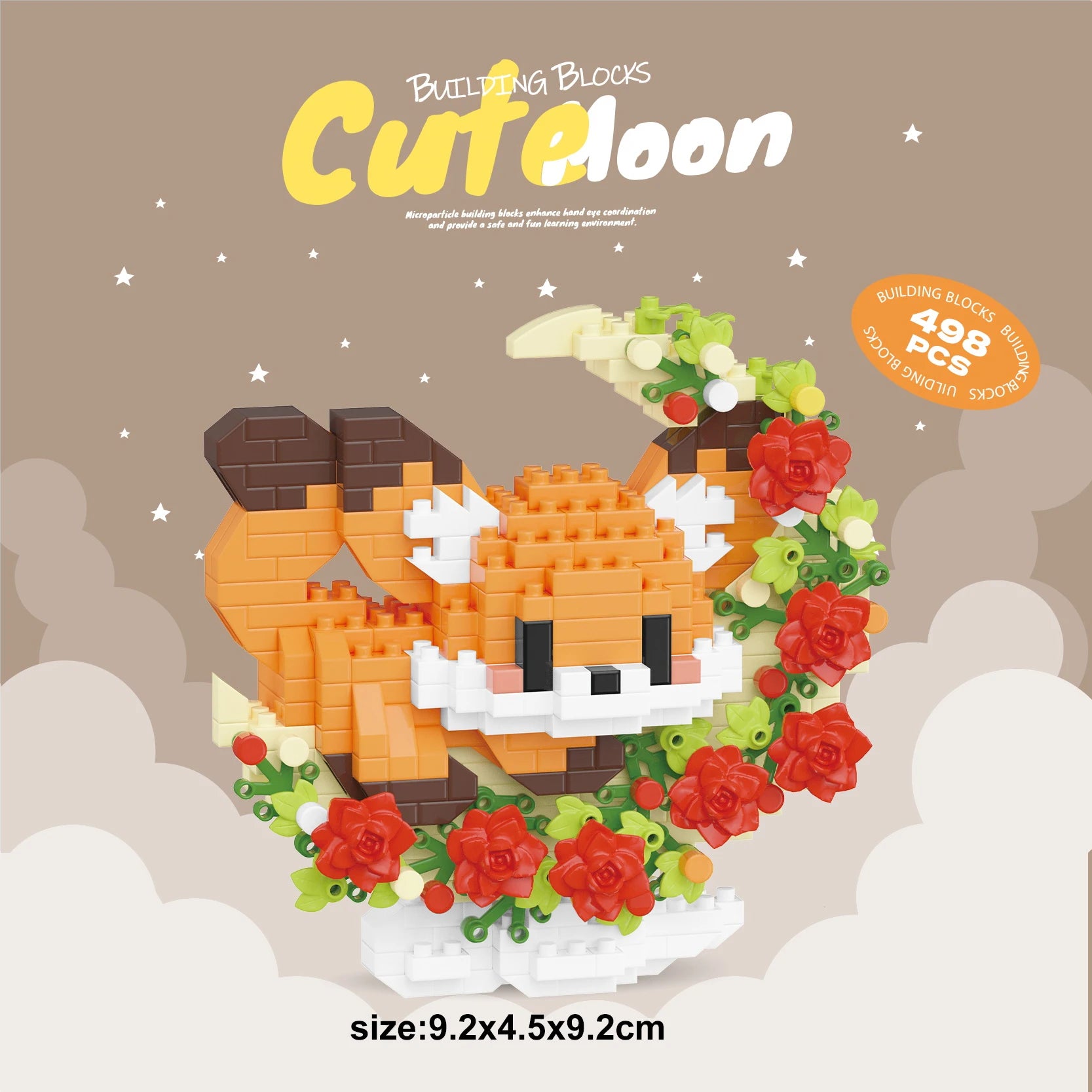Mini Dog Cat panda raccoon Cute Pet Small Building Block Model Series