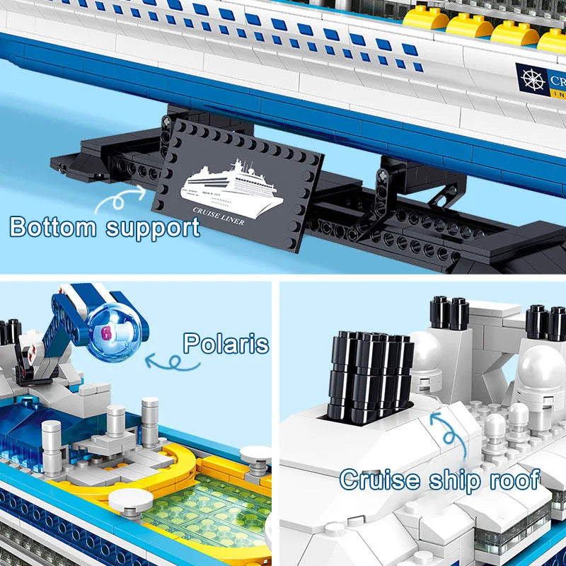 2428PCS MOC Cruise Liner Ship Sailing Boat Building Blocks Set