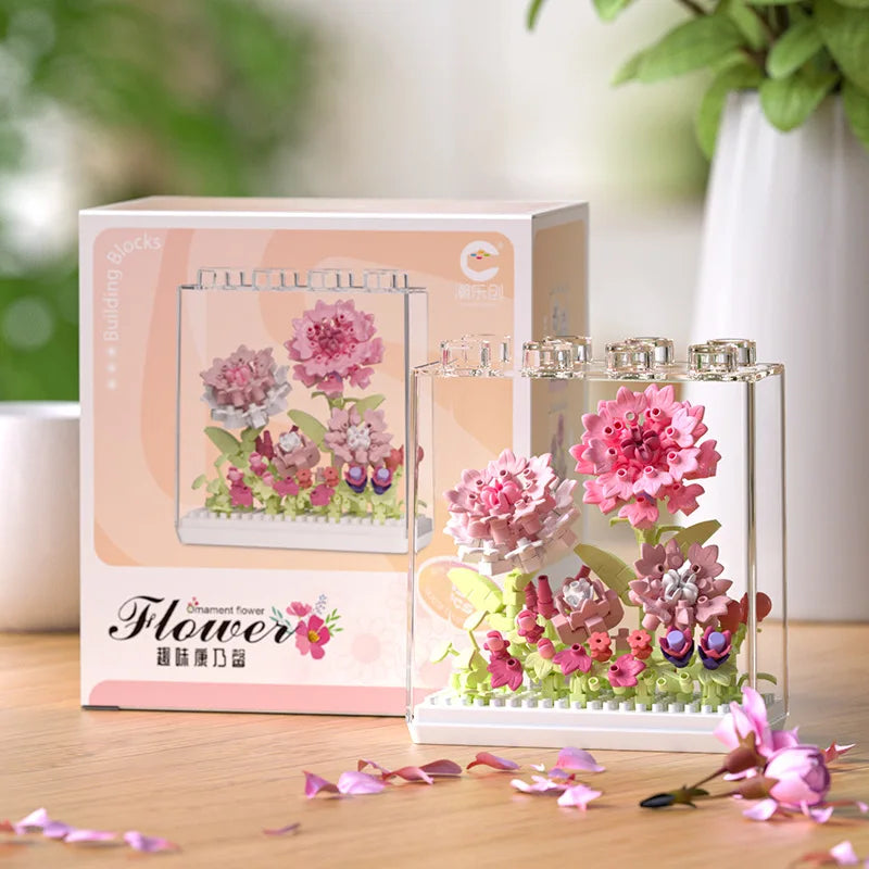 Mini Bricks Dream Flower Box Everlasting Flower Series Desktop