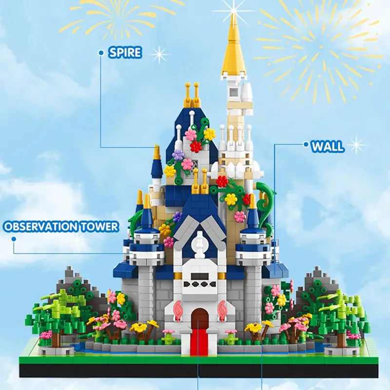 1165 PCS Mini bricks Princess Castle Building Blocks Model