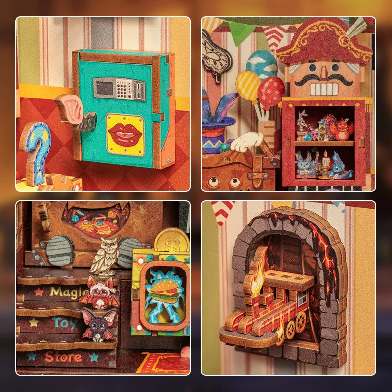 Wooden 3D Puzzle DIY Book Nook Kit Miniature Mystery Thriller