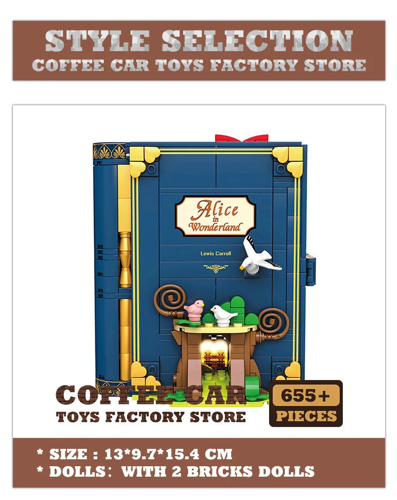 650PCS 3D Disney Fairy Tales Dream Princess Storybook Building