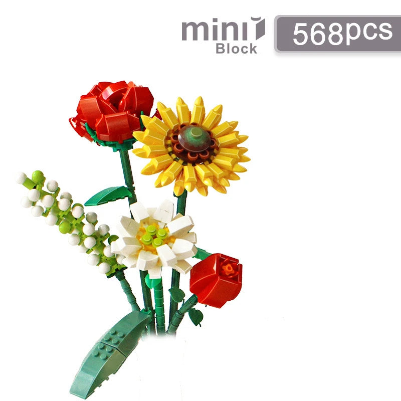 600 PCS Mix and Match Small Bouquet Roses Lavendar Cotton