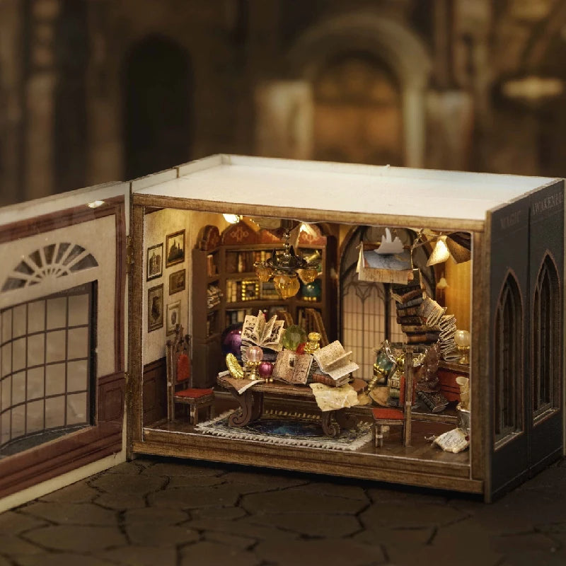 DIY Miniature Doll House Wooden Puzzle Bookstore/Bakery/Forest
