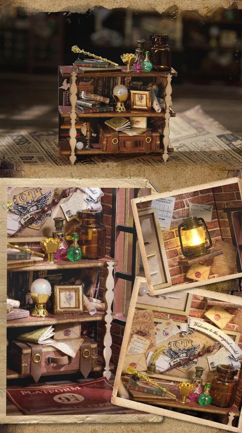 DIY Wooden Retron Magic Ward Dollhouse Miniature Doll House Kit