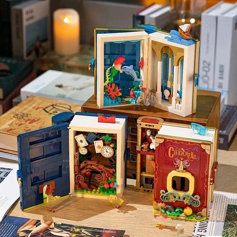 650PCS 3D Disney Fairy Tales Dream Princess Storybook Building