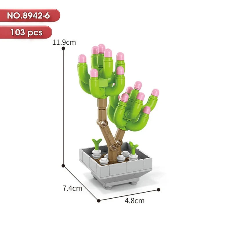 100PCS 10cm Mini Flowers Desert Succulent Collection Potted Plants