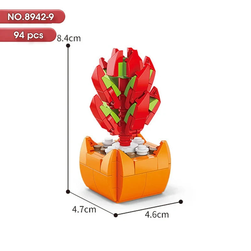 100PCS 10cm Mini Flowers Desert Succulent Collection Potted Plants
