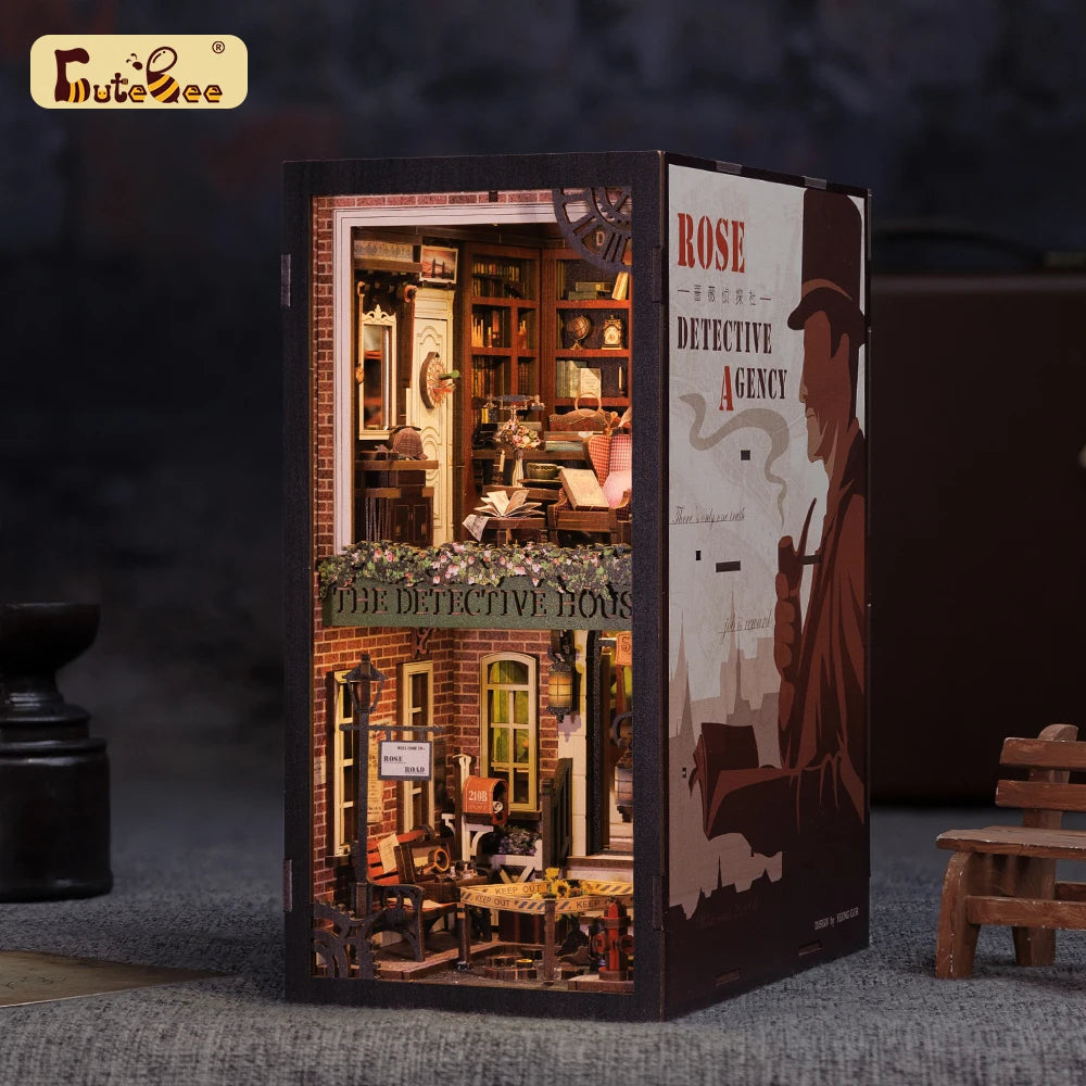 Wooden 3D Puzzle DIY Book Nook Kit Miniature Mystery Thriller