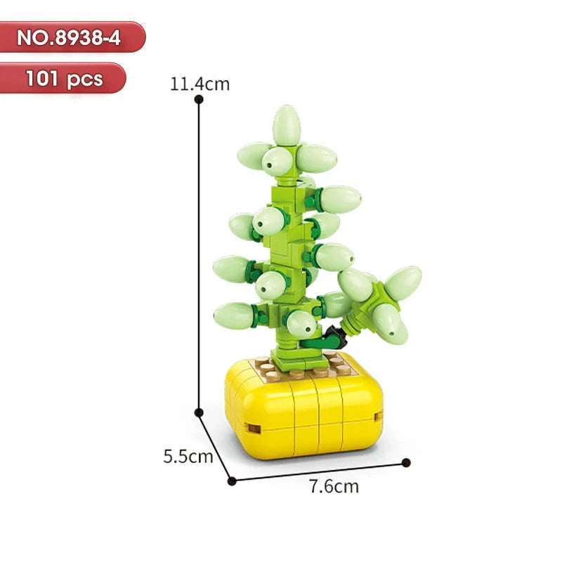 100PCS 10cm Mini Flowers Desert Succulent Collection Potted Plants