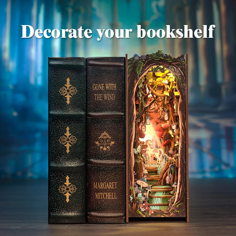 Wooden 3D Puzzle DIY Book Nook Kit Miniature Mystery Thriller