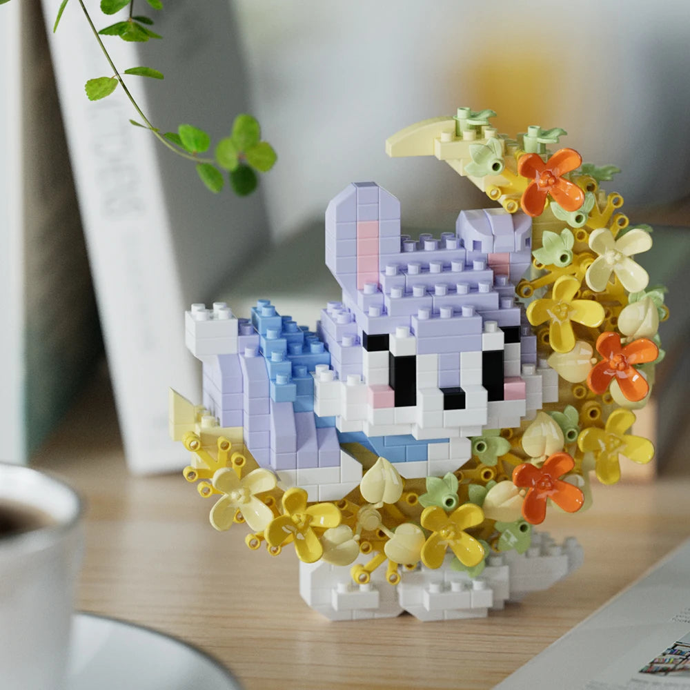 Mini Dog Cat panda raccoon Cute Pet Small Building Block Model Series