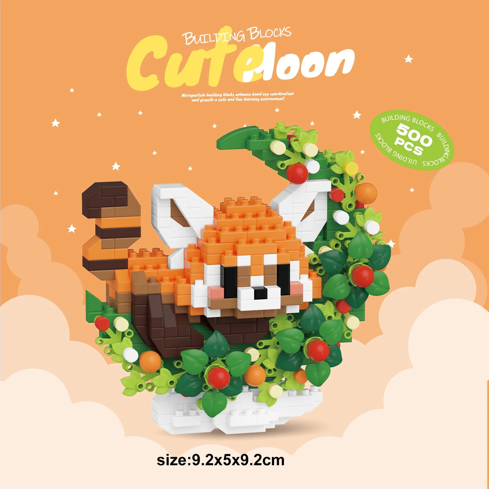 Mini Dog Cat panda raccoon Cute Pet Small Building Block Model Series
