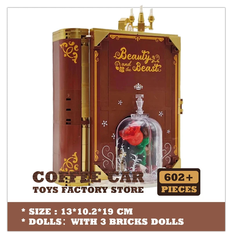 650PCS 3D Disney Fairy Tales Dream Princess Storybook Building