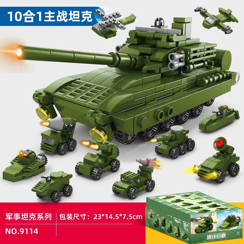 10 in 1 Creator MIni Bricks Military