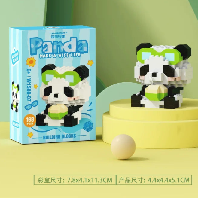 Panda Micro Building Block Assembly Bricks Home Decoration