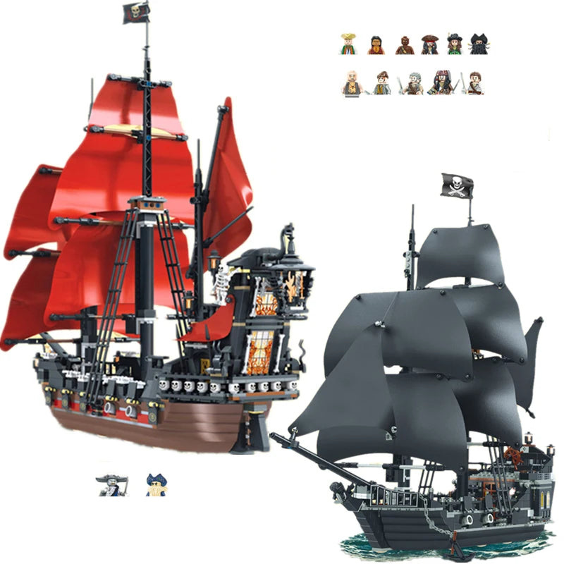 1207PCS Pirates Of The Caribbean Ship Queen's Revenge Warship