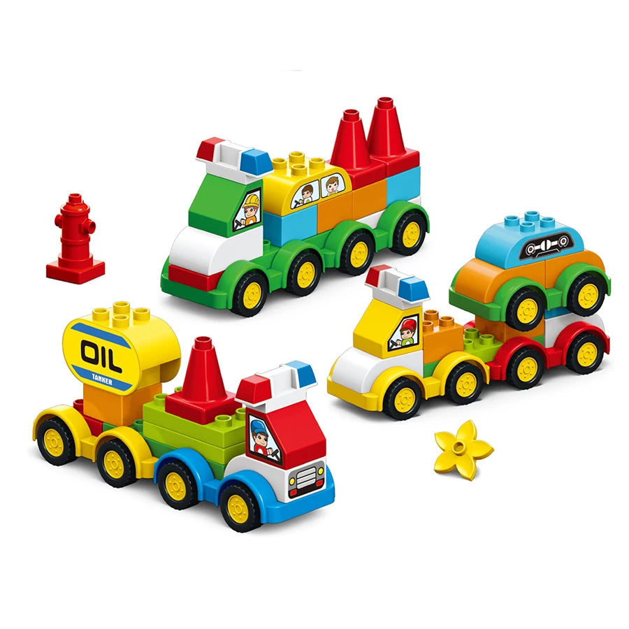 140Pcs Large Particles Duplo Car for Preschool