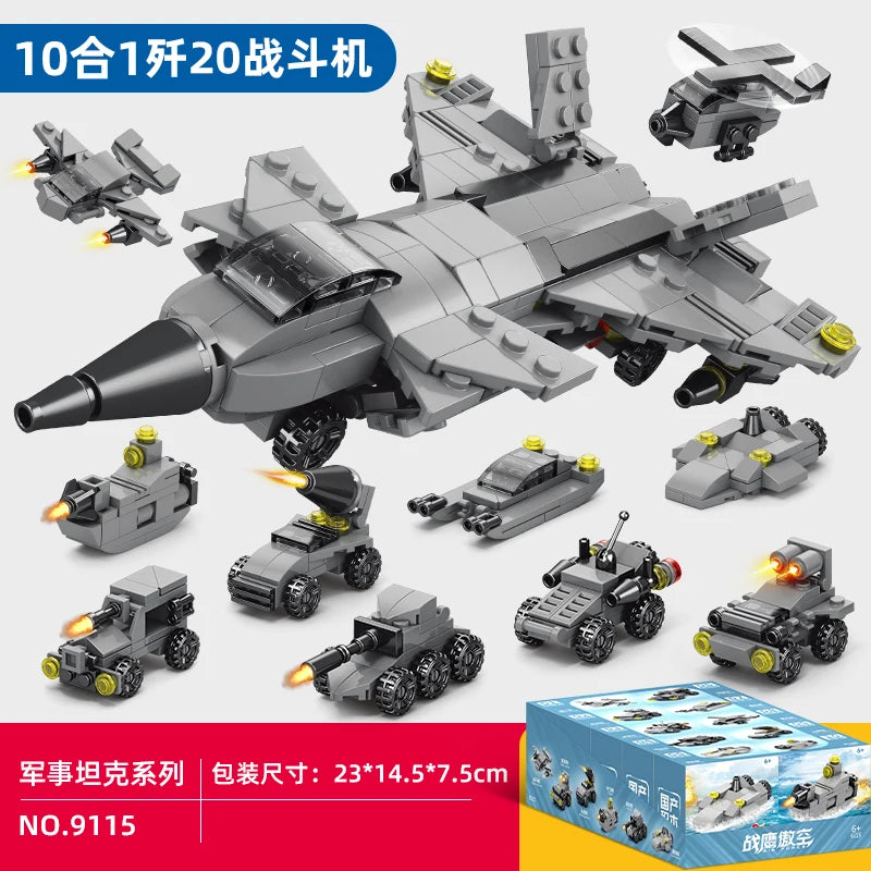 10 in 1 Creator MIni Bricks Military