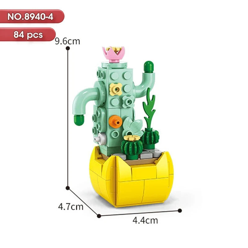 100PCS 10cm Mini Flowers Desert Succulent Collection Potted Plants