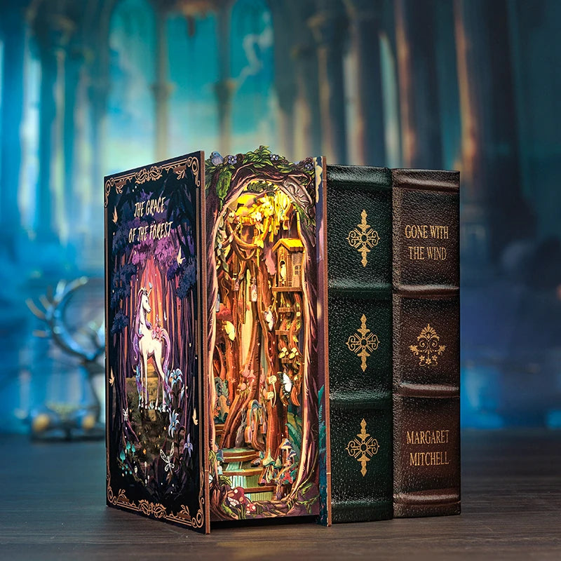 Wooden 3D Puzzle DIY Book Nook Kit Miniature Mystery Thriller