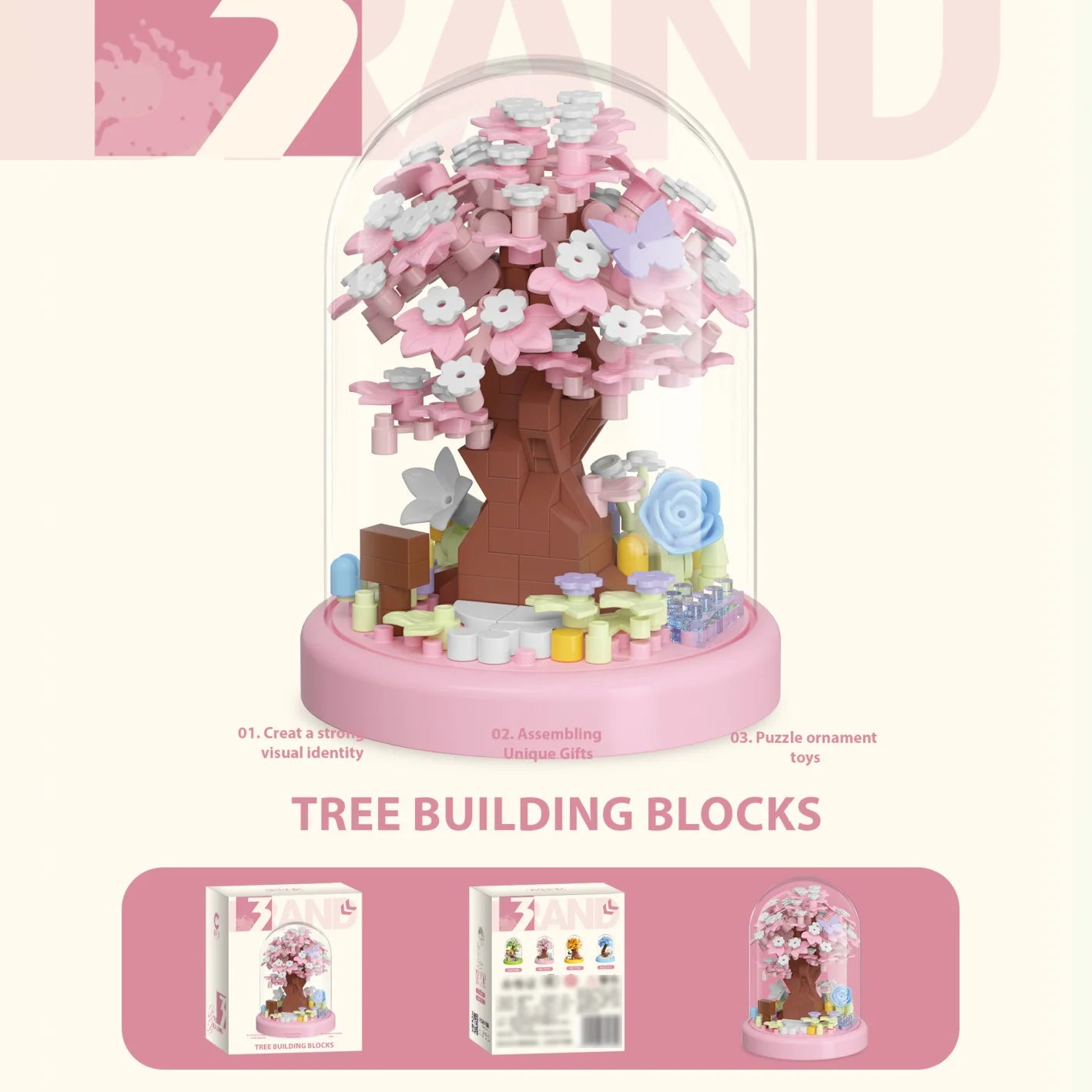 90PCS Four Seasons Mini Garden Bricks