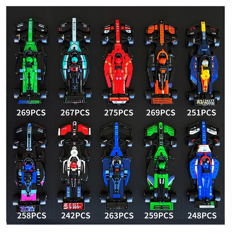1:24 2025 F1 Racing Car with Frames (10 cars)