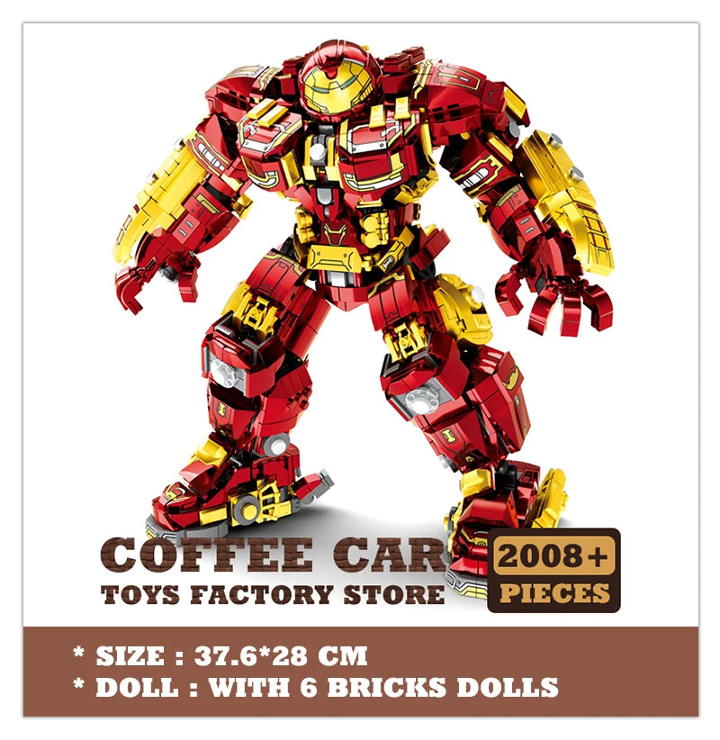 650PCS Ironman Hulkbuster Robot MOC Bricks